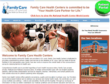 Tablet Screenshot of familycarehealthcenter.org