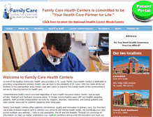 Tablet Screenshot of familycarehealthcenter.com